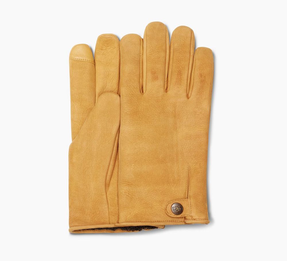 Ugg Gloves Canada - Ugg Men's Tabbed Splice Vent Leather Brown